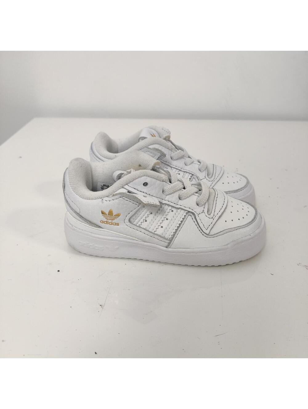 Adidas Forum Low Toddler White Gold Sneakers Size 8C - Picture 4 of 9